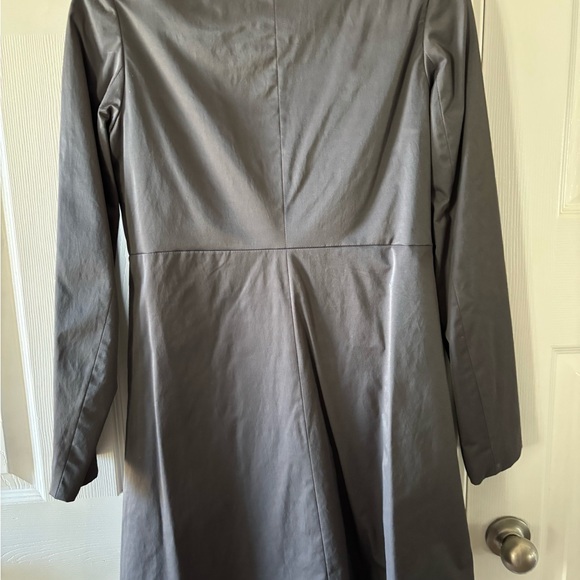 Cute Cynthia Rowley ruffle front trench coat Graphite sz s - Picture 6 of 6